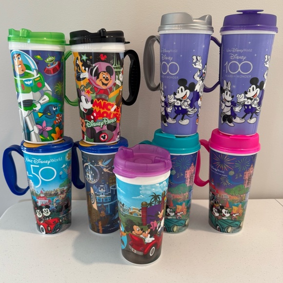 Disney Parks Disney World Resort Travel Mug Cup Teal Lid - Picture 12 of 12